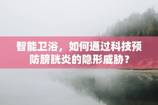智能卫浴，如何通过科技预防膀胱炎的隐形威胁？