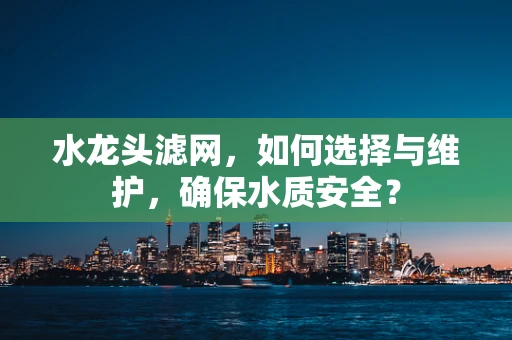水龙头滤网，如何选择与维护，确保水质安全？