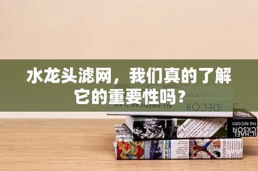 水龙头滤网，我们真的了解它的重要性吗？
