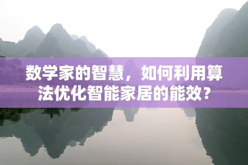 数学家的智慧，如何利用算法优化智能家居的能效？