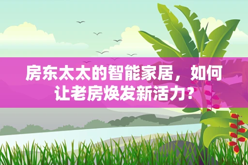 房东太太的智能家居，如何让老房焕发新活力？