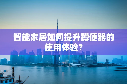 智能家居如何提升蹲便器的使用体验？