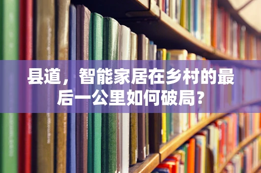 县道，智能家居在乡村的最后一公里如何破局？