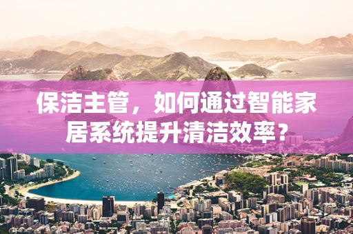 保洁主管，如何通过智能家居系统提升清洁效率？