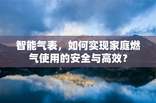 智能气表，如何实现家庭燃气使用的安全与高效？