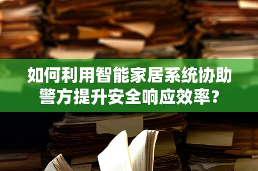 如何利用智能家居系统协助警方提升安全响应效率？