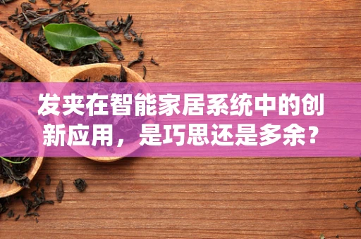 发夹在智能家居系统中的创新应用，是巧思还是多余？