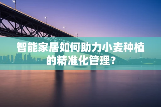 智能家居如何助力小麦种植的精准化管理？