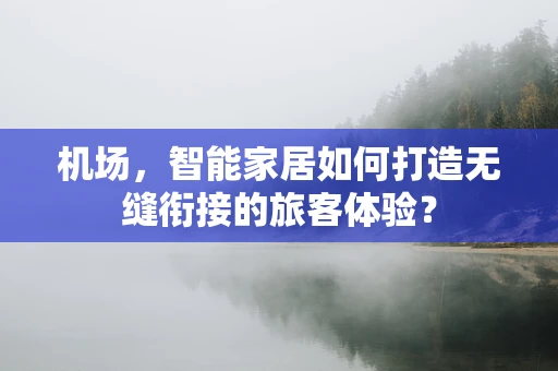 机场，智能家居如何打造无缝衔接的旅客体验？