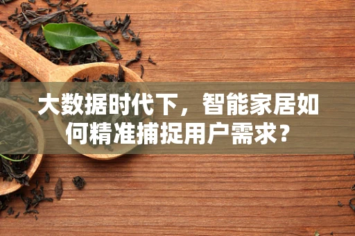 大数据时代下，智能家居如何精准捕捉用户需求？
