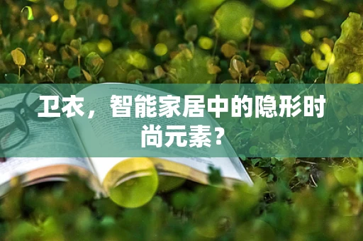 卫衣，智能家居中的隐形时尚元素？