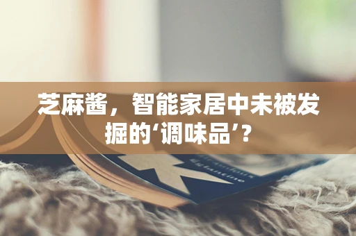 芝麻酱，智能家居中未被发掘的‘调味品’？